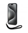 Karl Lagerfeld Saffiano Athleisure Stripes Cord iPhone 15 Pro Max Case - Red