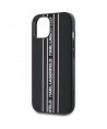 Karl Lagerfeld Saffiano Athleisure Stripes Cord iPhone 15 Case - Pink