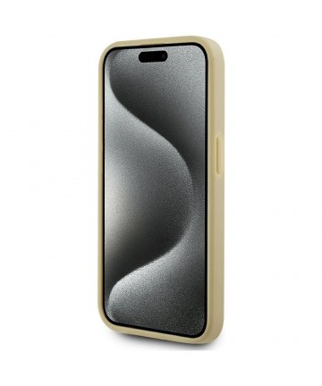 Karl Lagerfeld Wrinkled Metal Signature iPhone 15 Pro Max Case - Gold