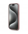 Karl Lagerfeld Wrinkled Metal Signature iPhone 15 Pro Case - Pink