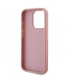 Karl Lagerfeld Wrinkled Metal Signature iPhone 15 Pro Case - Pink