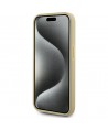 Karl Lagerfeld Wrinkled Metal Signature iPhone 15 Pro Case - Gold