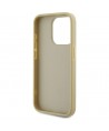 Karl Lagerfeld Wrinkled Metal Signature iPhone 15 Pro Case - Gold