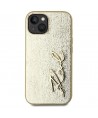 Karl Lagerfeld Wrinkled Metal Signature iPhone 15 Case - Gold