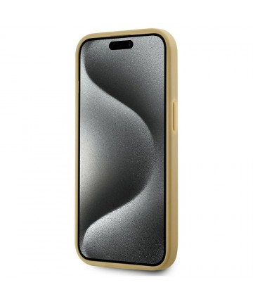 Karl Lagerfeld Wrinkled Metal Signature iPhone 15 Case - Gold