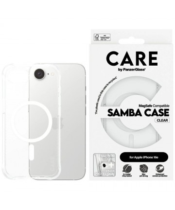 CARE by PanzerGlass Fashion MagSafe iPhone 16e Case - Transparent