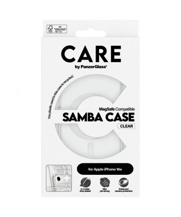 CARE by PanzerGlass Fashion MagSafe iPhone 16e Case - Transparent