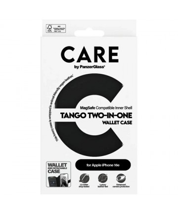 CARE by PanzerGlass Feature Tango 2in1 Wallet Case for iPhone 16e - Black