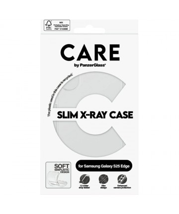 CARE by PanzerGlass Fashion X-Ray Case for Samsung Galaxy S25 Edge - Transparent