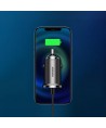 Joyroom Fast Car Charger USB Type C / USB 45W 5A Power Delivery Quick Charge 3.0 AFC SCP Gray (C-A35)