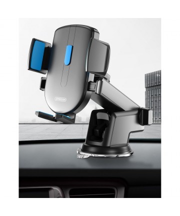 Joyroom car phone holder with telescopic extendable arm for dashboard and window black (JR-OK3)