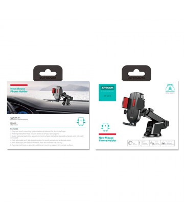 Joyroom car phone holder with telescopic extendable arm for dashboard and window black (JR-OK3)