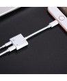 Joyroom S-Y104 headphone Lightning / 2x Lightning adapter - white