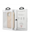 Guess GUHCP12LRSAVSLG iPhone 12 Pro Max 6.7" gold/gold hardcase Saffiano Vintage Script