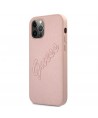 Guess GUHCP12LRSAVSRG iPhone 12 Pro Max 6.7" pink/pink hardcase Saffiano Vintage Script