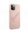 Guess GUHCP12LRSAVSRG iPhone 12 Pro Max 6.7" pink/pink hardcase Saffiano Vintage Script