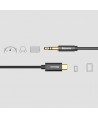 Baseus stereo audio cable AUX 3.5 mm mini jack - USB Type C for tablet phone 120cm black (CAM01-01)