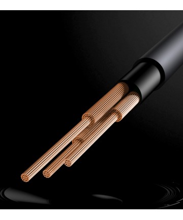 Baseus stereo audio cable AUX 3.5 mm mini jack - USB Type C for tablet phone 120cm black (CAM01-01)