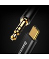 Baseus stereo audio cable AUX 3.5 mm mini jack - USB Type C for tablet phone 120cm black (CAM01-01)