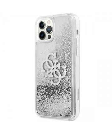 Guess GUHCP12LLG4GSI iPhone 12 Pro Max 6.7" silver/silver hardcase 4G Big Liquid Glitter