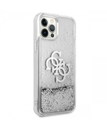 Guess GUHCP12LLG4GSI iPhone 12 Pro Max 6.7" silver/silver hardcase 4G Big Liquid Glitter