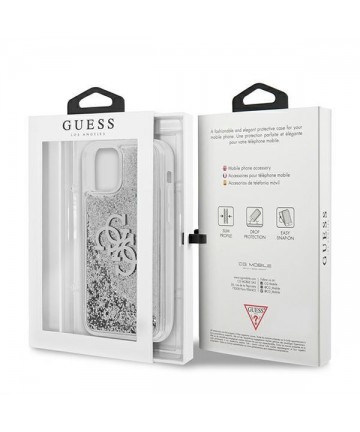 Guess GUHCP12LLG4GSI iPhone 12 Pro Max 6.7" silver/silver hardcase 4G Big Liquid Glitter