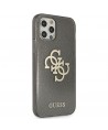 Guess GUHCP12LPCUGL4GBK iPhone 12 Pro Max 6.7" black/black hard case Glitter 4G Big Logo