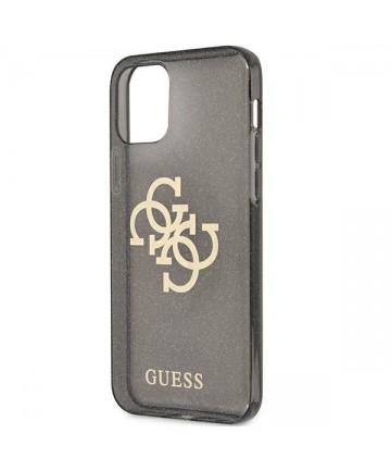 Guess GUHCP12LPCUGL4GBK iPhone 12 Pro Max 6.7" black/black hard case Glitter 4G Big Logo