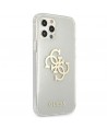 Guess GUHCP12LPCUGL4GTR iPhone 12 Pro Max 6.7" transparent hard case Glitter 4G Big Logo