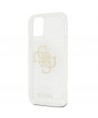 Guess GUHCP12LPCUGL4GTR iPhone 12 Pro Max 6.7" transparent hard case Glitter 4G Big Logo