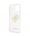 Guess GUHCP12LPCUGL4GTR iPhone 12 Pro Max 6.7" transparent hard case Glitter 4G Big Logo