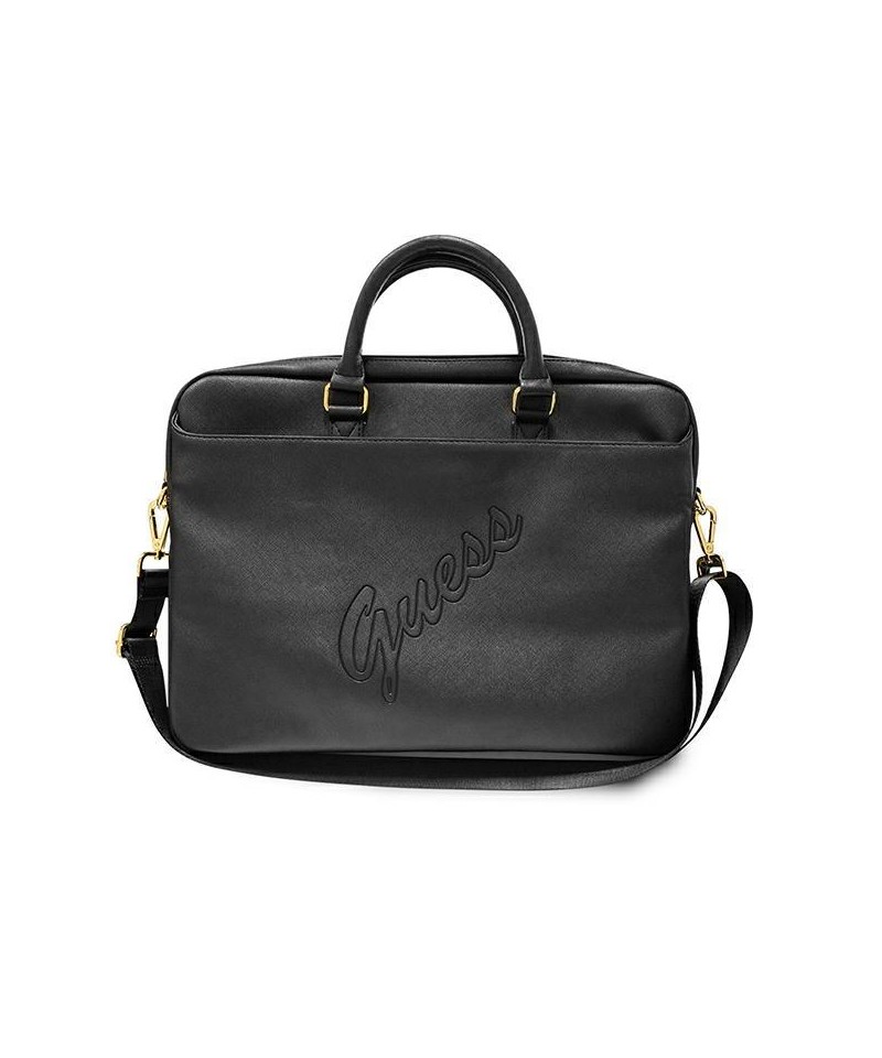 Guess Saffiano Script bag for a 16" laptop - black