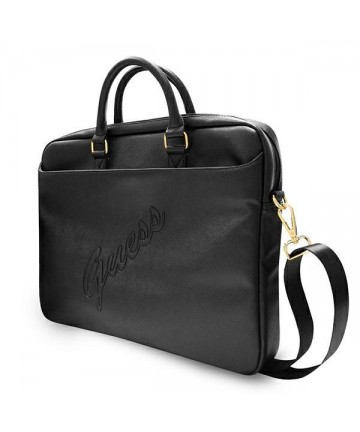 Guess Saffiano Script bag for a 16" laptop - black