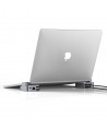 Hub Joyroom S-H121 USB-C stand - USB-A 3.0 / RJ45 / HDMI / USB-C / Thunderbolt for MacBook Pro - gray
