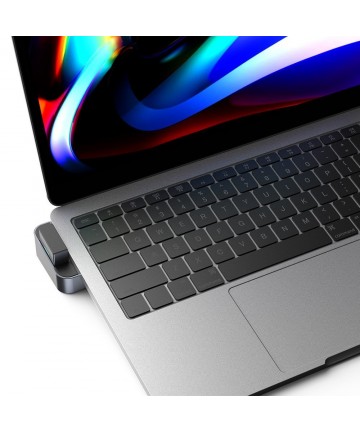 Hub Joyroom S-H121 USB-C stand - USB-A 3.0 / RJ45 / HDMI / USB-C / Thunderbolt for MacBook Pro - gray