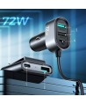 Joyroom car charger 2xPD + 2xQC3.0 72W 1.5m black (JR-CL05)