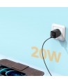 Joyroom fast wall charger USB Type C 20W Power Delivery Quick Charge 3.0 AFC black (L-P202)