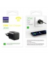 Joyroom fast wall charger USB Type C 20W Power Delivery Quick Charge 3.0 AFC black (L-P202)