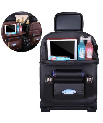 Car organizer for the seat foldable shelf mini car table black