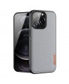 Dux Ducis Fino case covered with nylon material for iPhone 13 Pro gray