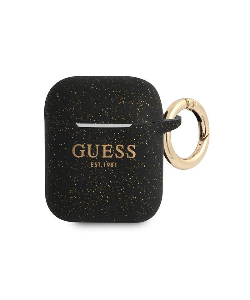 Guess GUA2SGGEK AirPods cover black/black Silicone Glitter