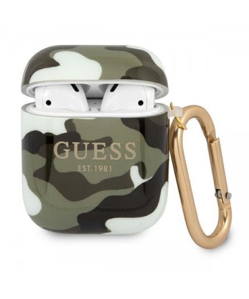 Guess GUA2UCAMA AirPods cover green/khaki Camo Collection