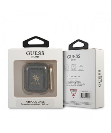 Guess GUA2UCG4GK AirPods cover black/black Glitter Collection