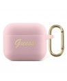 Guess GUA3SSSI AirPods 3 cover pink/pink Silicone Vintage Script