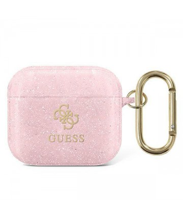 Guess GUA3UCG4GP AirPods 3 cover pink/pink Glitter Collection