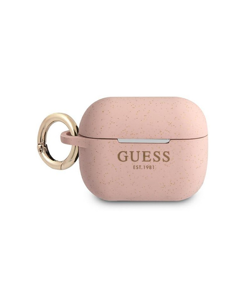 Guess GUAPSGGEP AirPods Pro cover pink/pink Silicone Glitter
