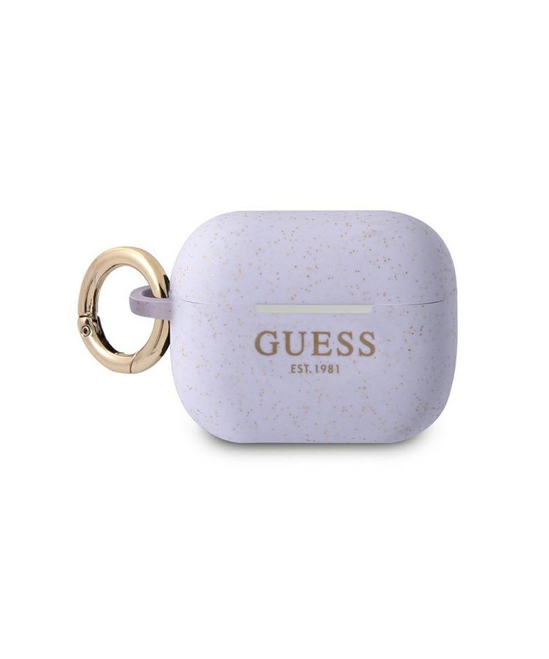 Guess GUAPSGGEU AirPods Pro cover purple/purple Silicone Glitter