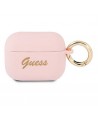 Guess GUAPSSSI AirPods Pro cover pink/pink Silicone Vintage Script
