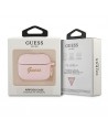 Guess GUAPSSSI AirPods Pro cover pink/pink Silicone Vintage Script