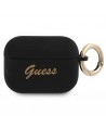 Guess GUAPSSSK AirPods Pro cover black/black Silicone Vintage Script